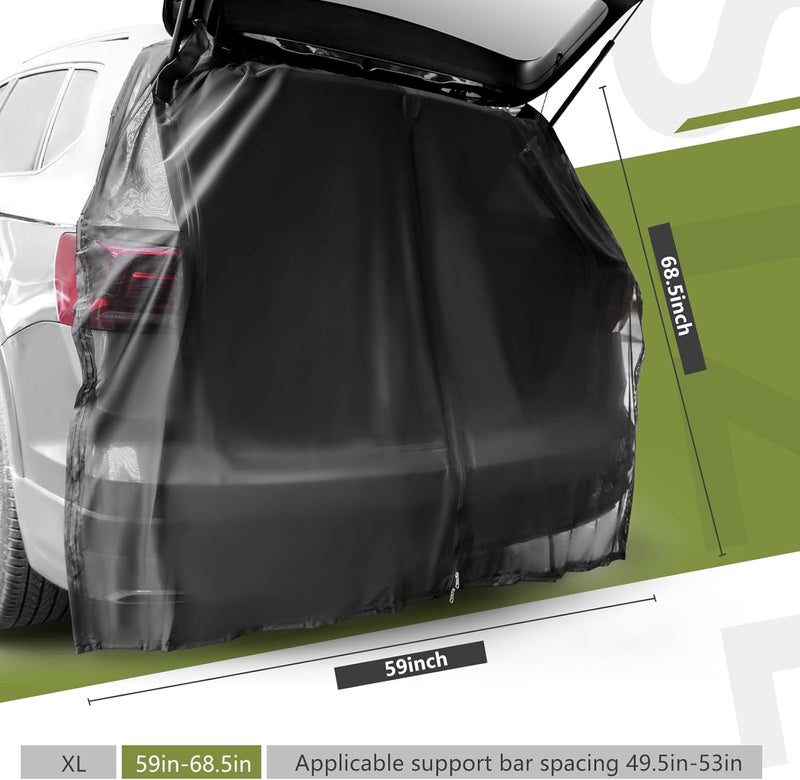 Yahenda 6 Pcs SUV Tailgate Mesh Screen Set Includes SUV Mosquito Net 4 Pcs Front Rear Window Shades Sunroof Breathable Roof Cover Car Camping Essentials for Sleep Traveling Camping(X-Large) - Image 3